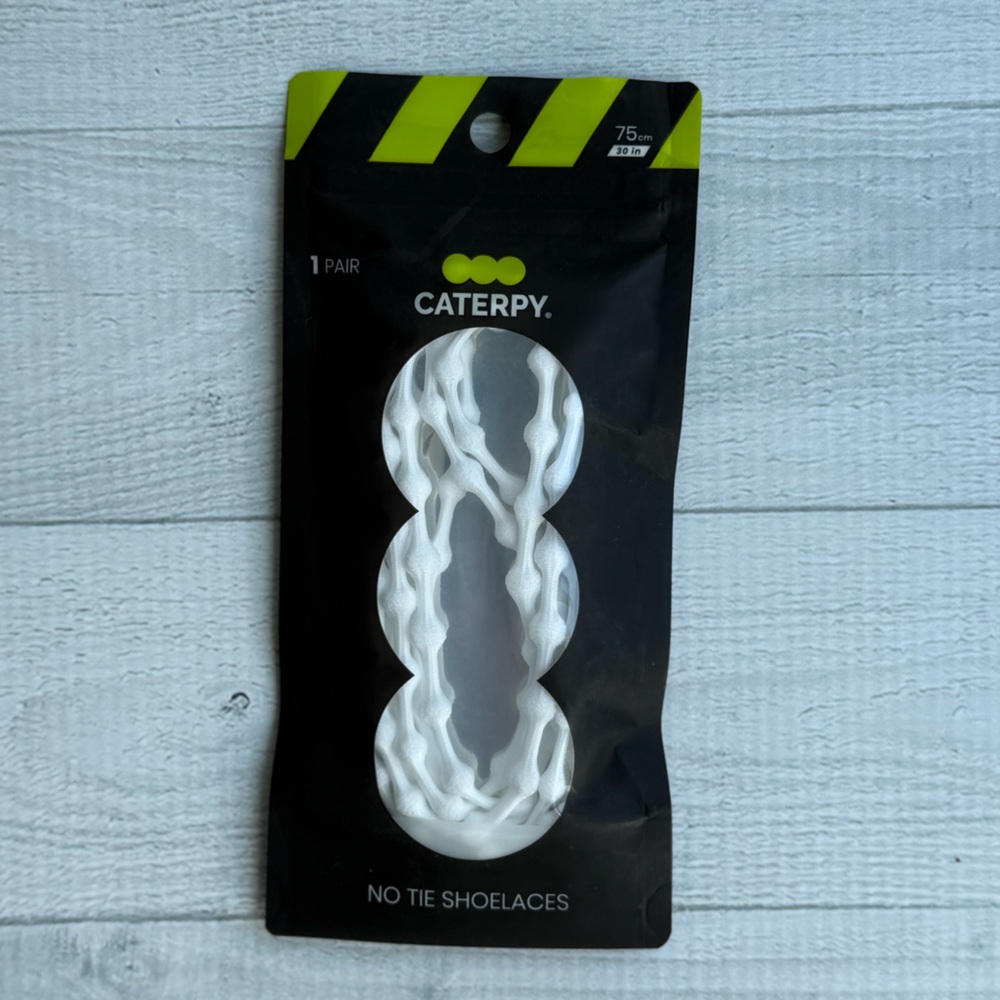Caterpy Air No-Tie Shoelaces White 75cm/30in